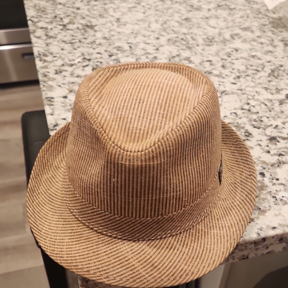 Panama Jack Tan and Brown Striped Hat - Picture 1 of 6